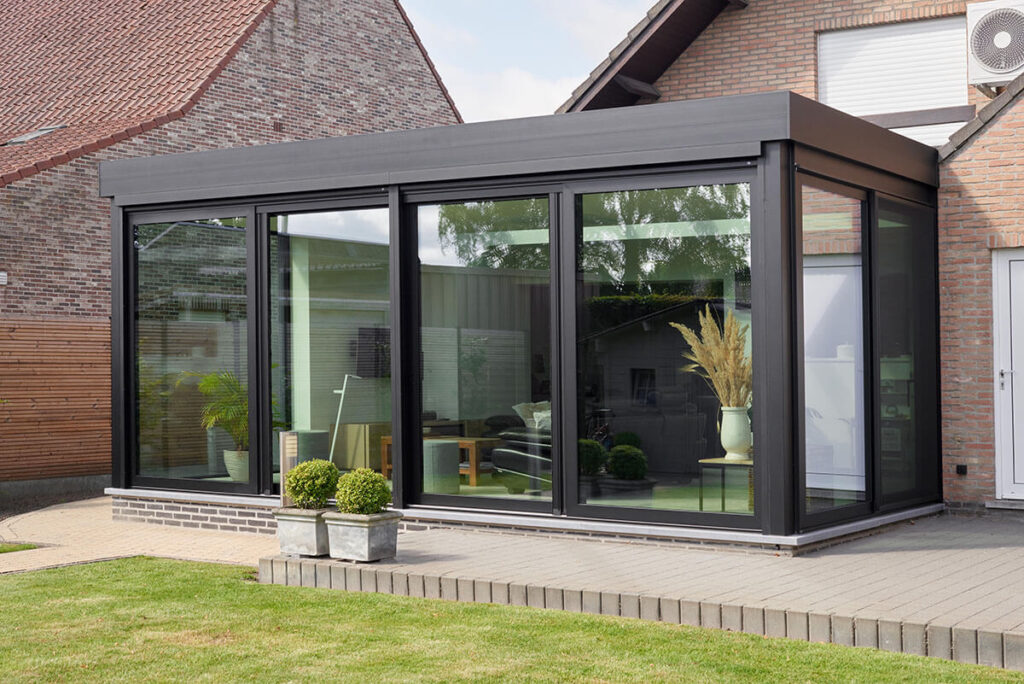 moderne veranda plat dak